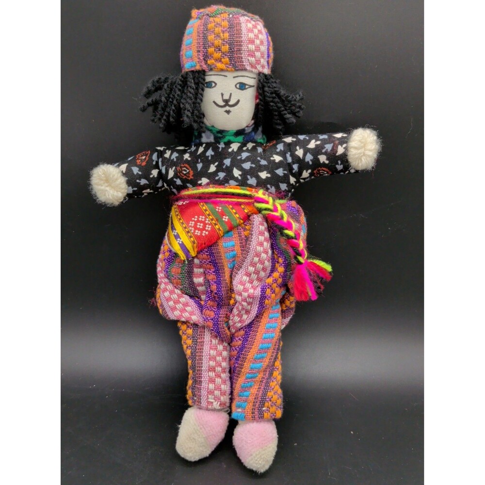 Vintage Turkish Soganli Male Folk Art Doll Traditional Costume Rag Souvenir